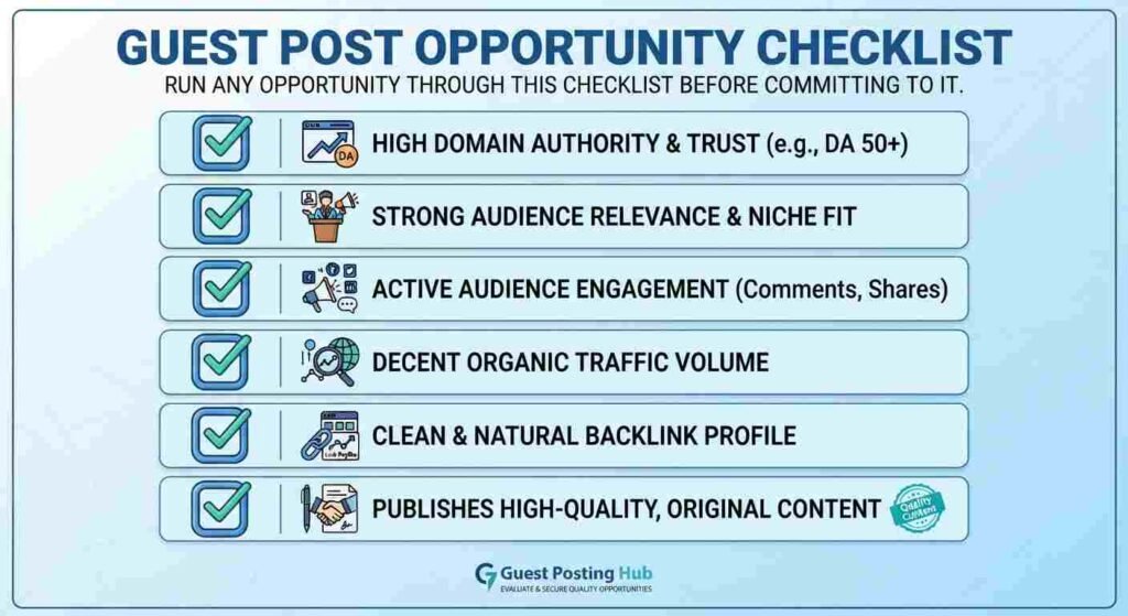 Comparison chart of guest posting versus other link building methods