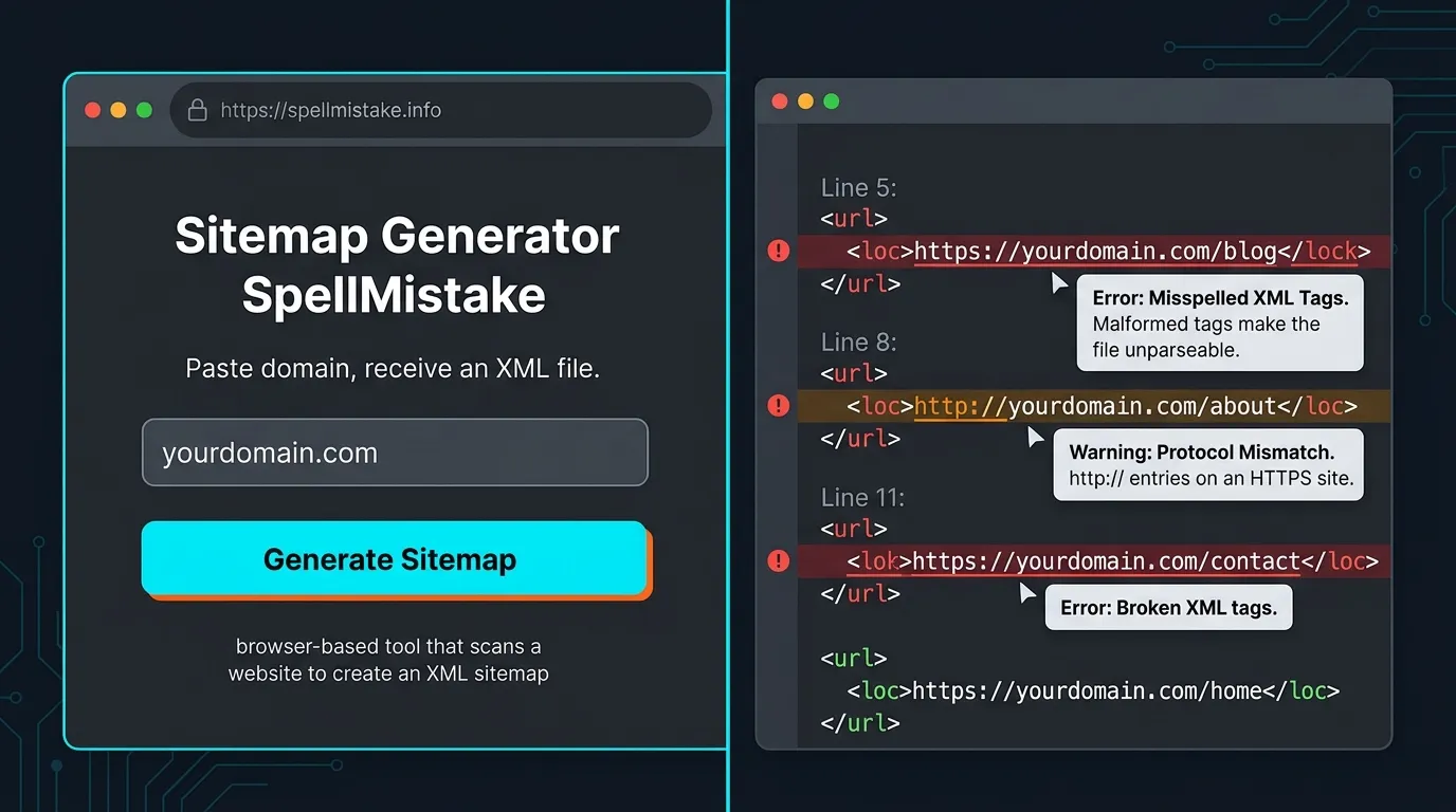 Alt Text: Step-by-step visual audit checklist for validating XML sitemaps before submitting to Google Search Console.